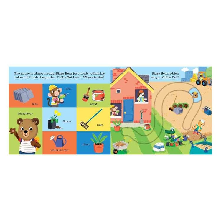 Bizzy Bear - Find and Follow On the Building Site Hareketli kitap