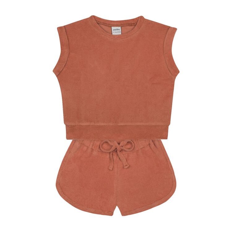 antebies Mercan Havlu Şortlu Set