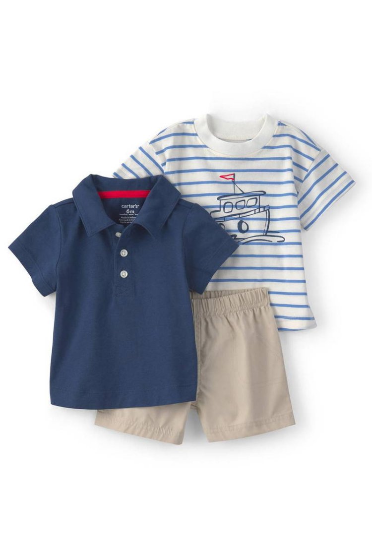 Erkek Bebek Body Şort Set 3 Ay-24 Ay Mavi
Carter's