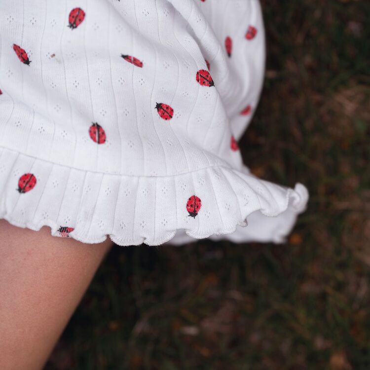 antebies Uğurböceği Fırfırlı Şortlu Pijama