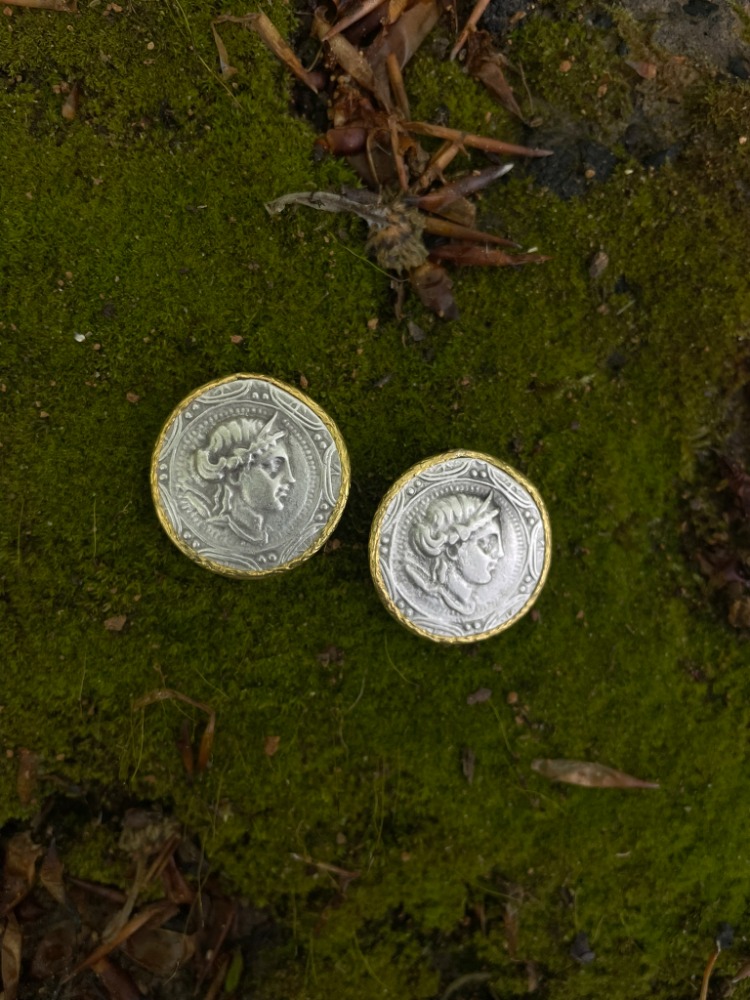 Antique Coin Kol Düğmesi & Broş