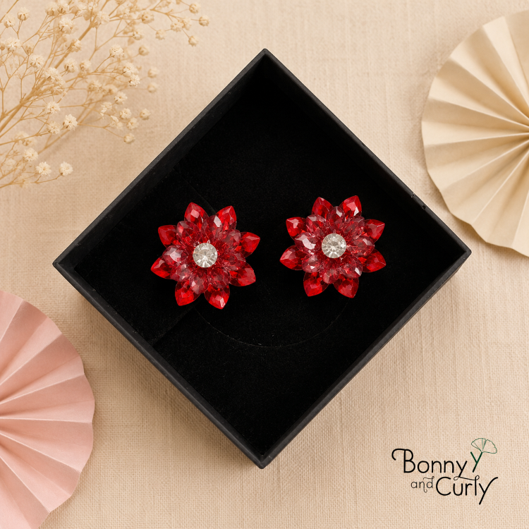 ❤️ Scarlet Bloom Kol Düğmesi & Broş ❤️