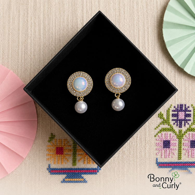  Pearl Glow Kol Düğmesi & Broş 