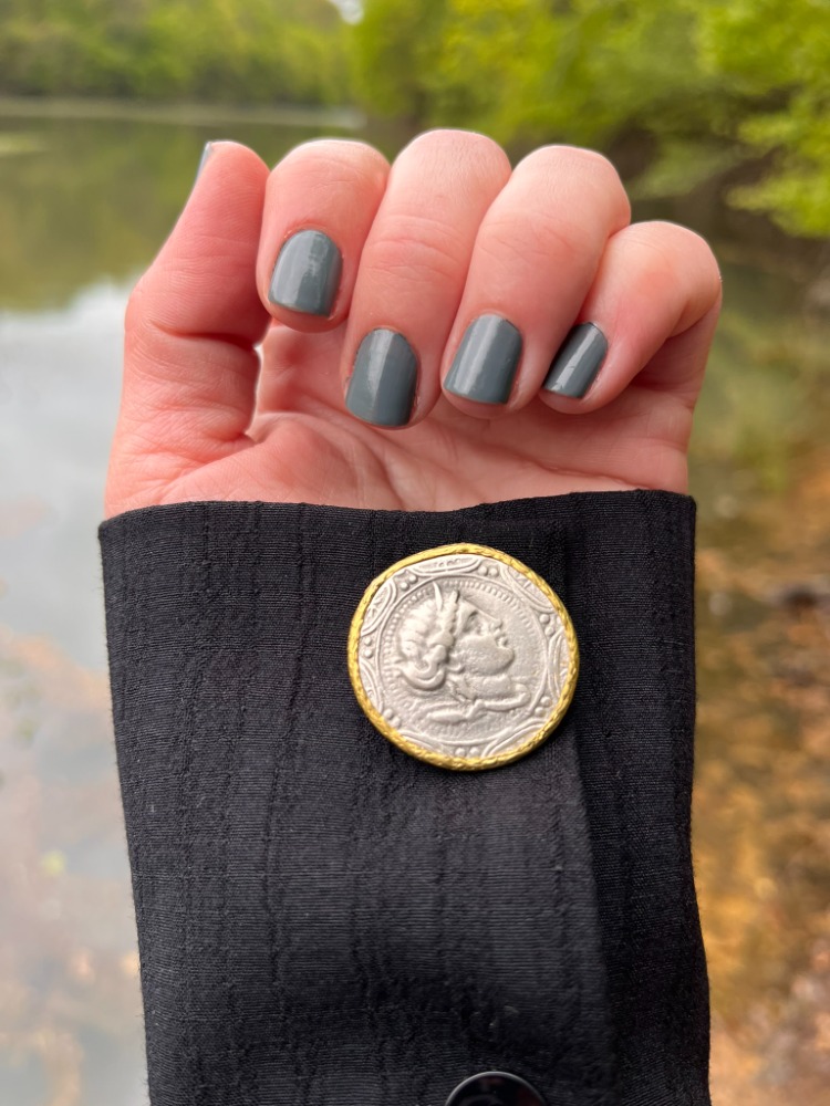 Antique Coin Kol Düğmesi & Broş