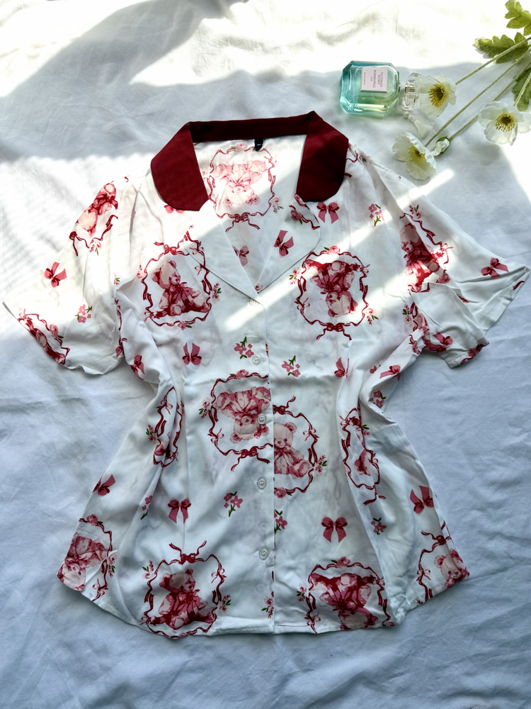 Kurdela Ayıcık Desenli Pijama Takımı