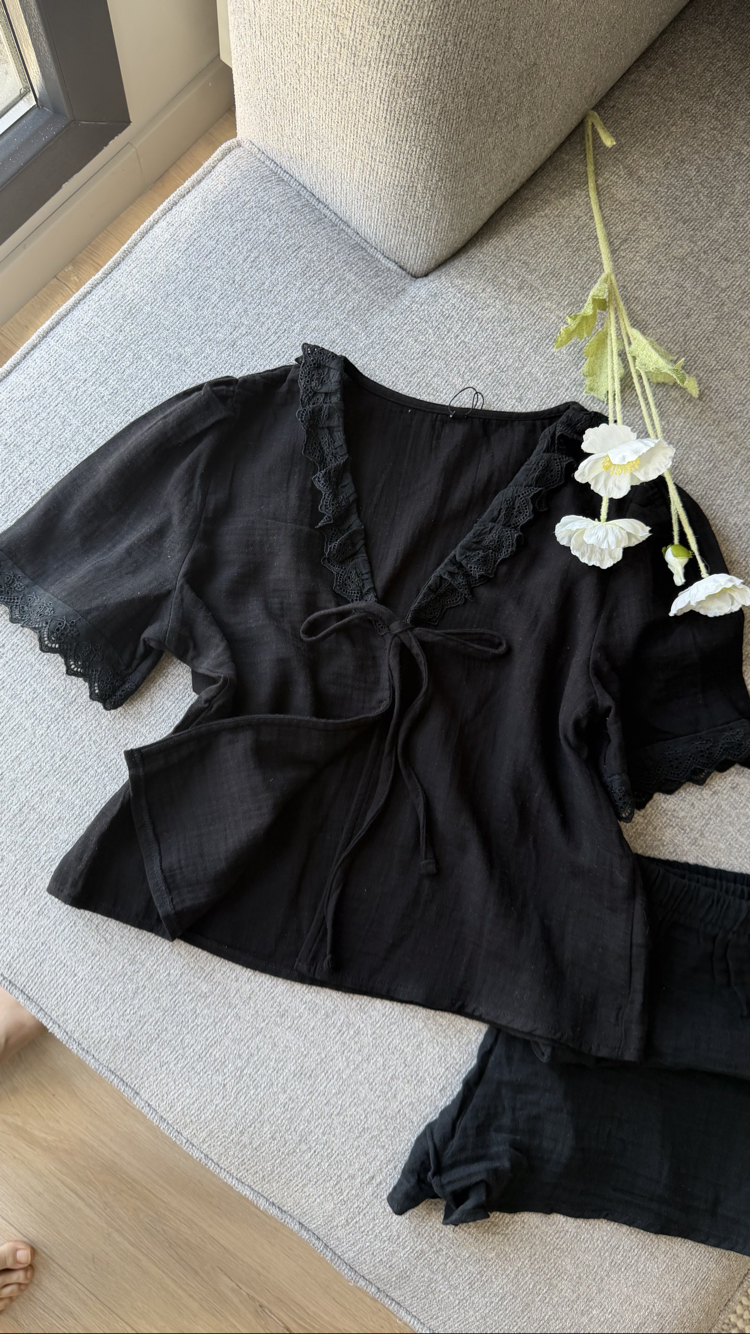 M&S Bağlamalı Pijama Takımı