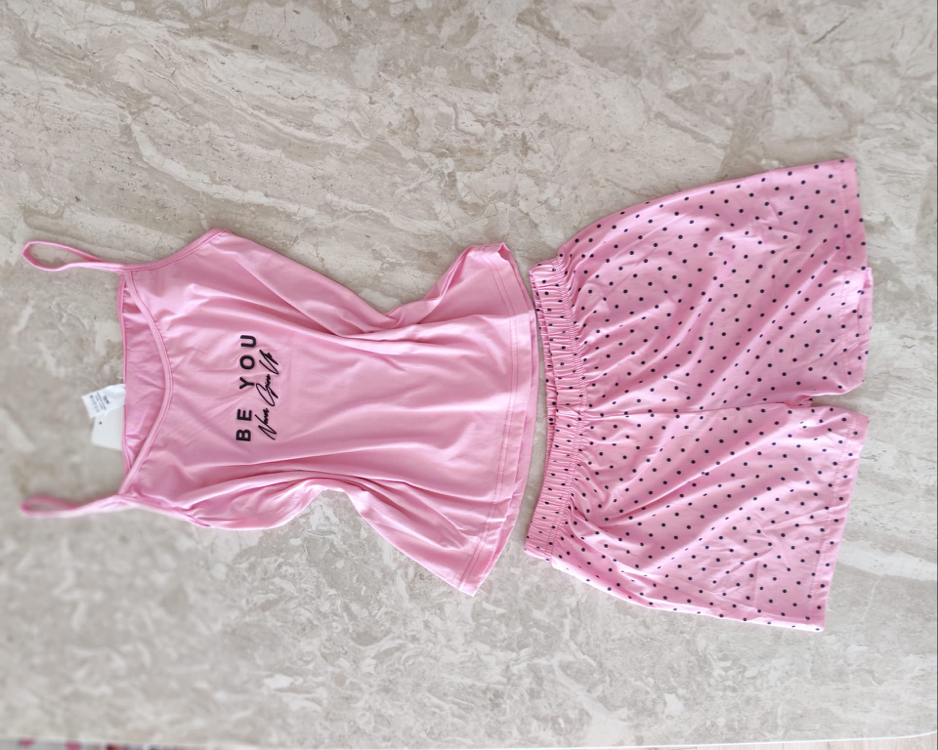 Pembe 2 adet modal kumaş