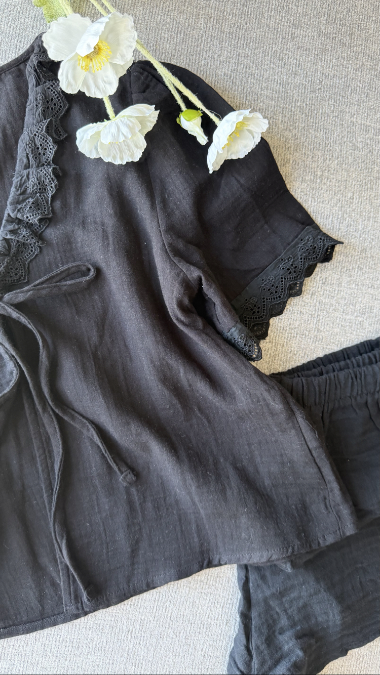 M&S Bağlamalı Pijama Takımı