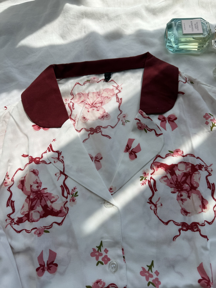 Kurdela Ayıcık Desenli Pijama Takımı
