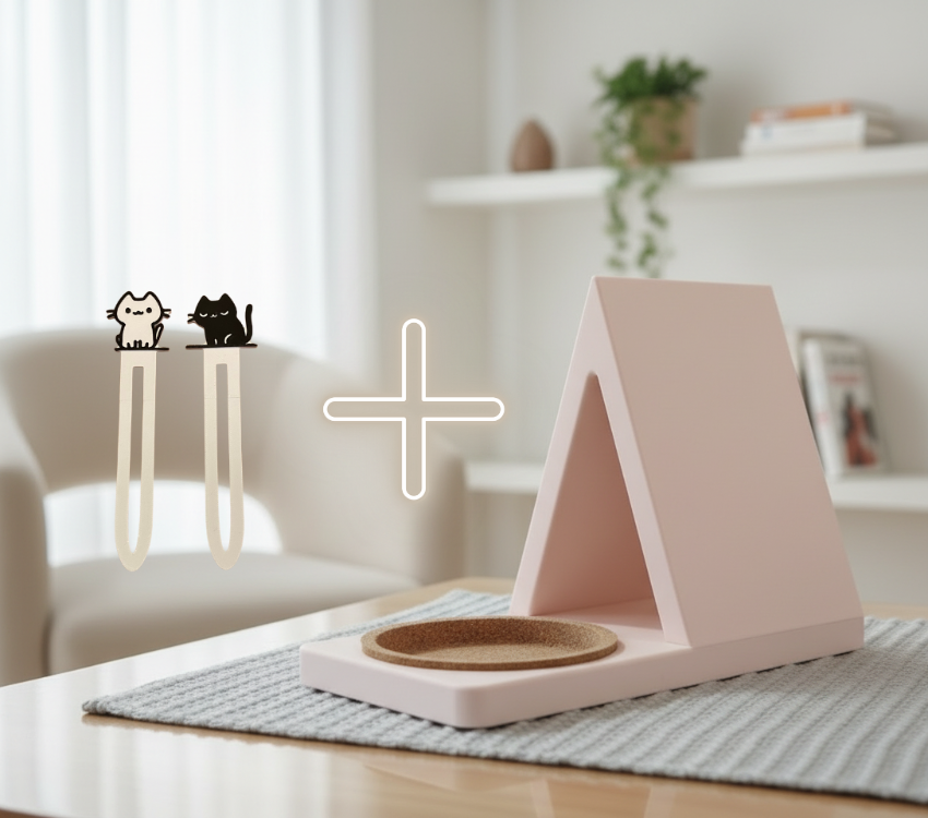 Okuma Yoldaşı Seti (Mola Noktası Kitap Standı + Dilediğin Ayraç) | BookyFancy