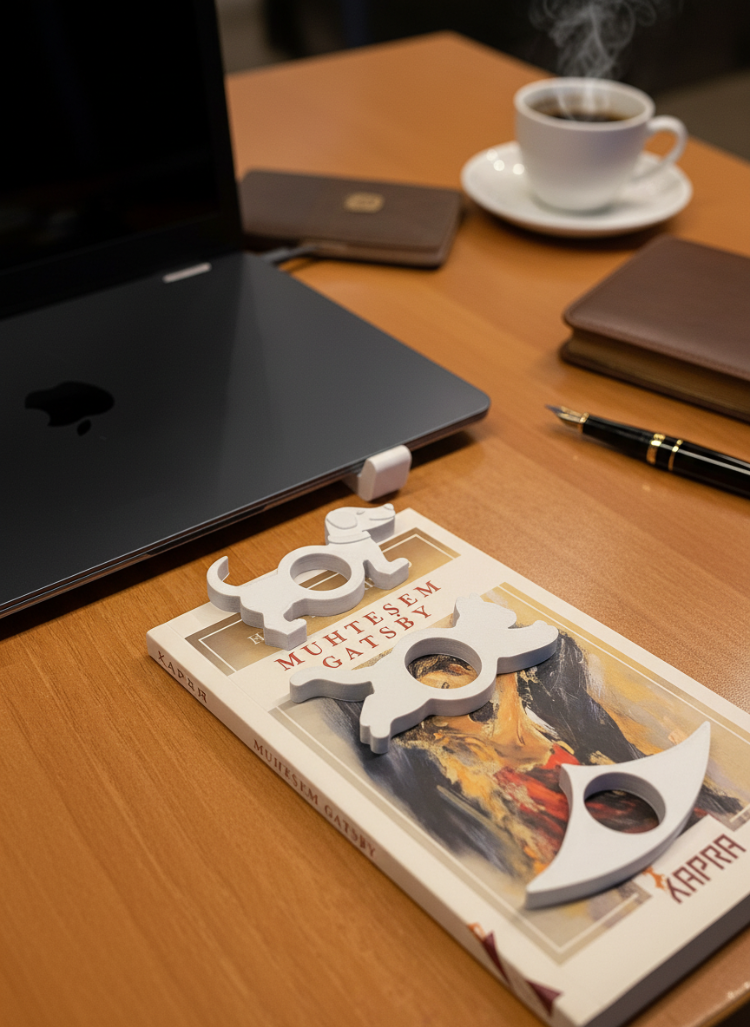Sayfa Yoldaşı Okuma Yüzüğü (3'lü Set) | BookyFancy