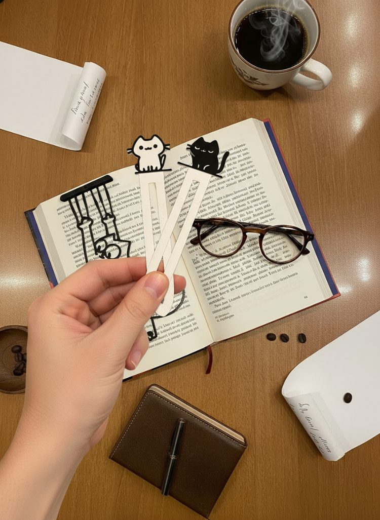 Kedi Temalı Avantajlı Ayraç Seti | BookyFancy