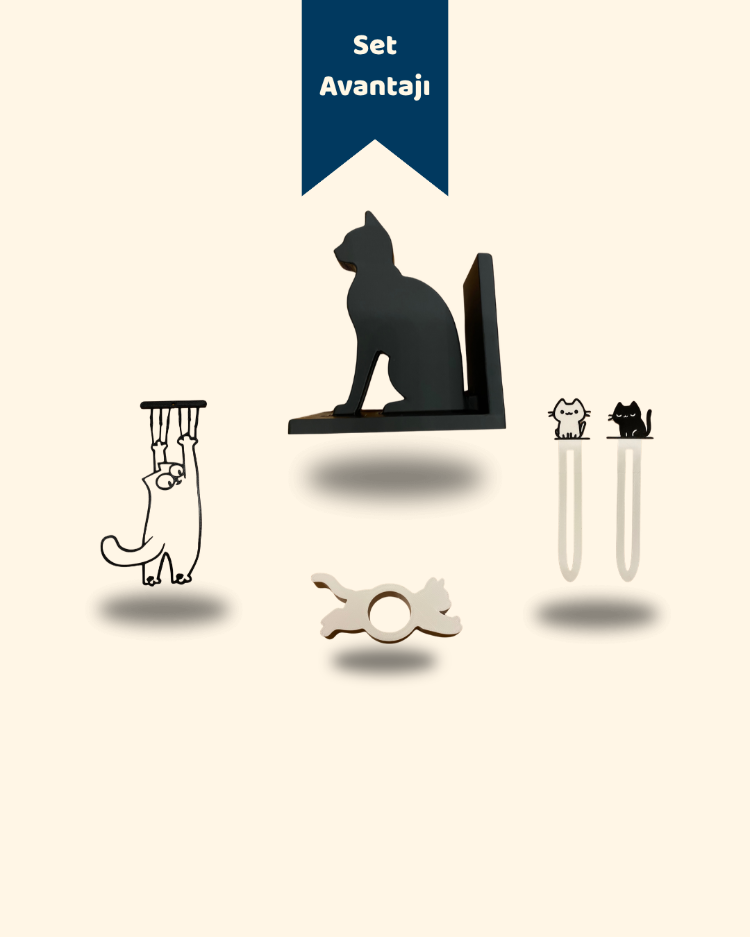 Kedi Temalı Okuma Seti | BookyFancy