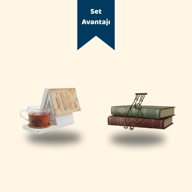 Okuma Yoldaşı Seti (Mola Noktası Kitap Standı + Dilediğin Ayraç) | BookyFancy
