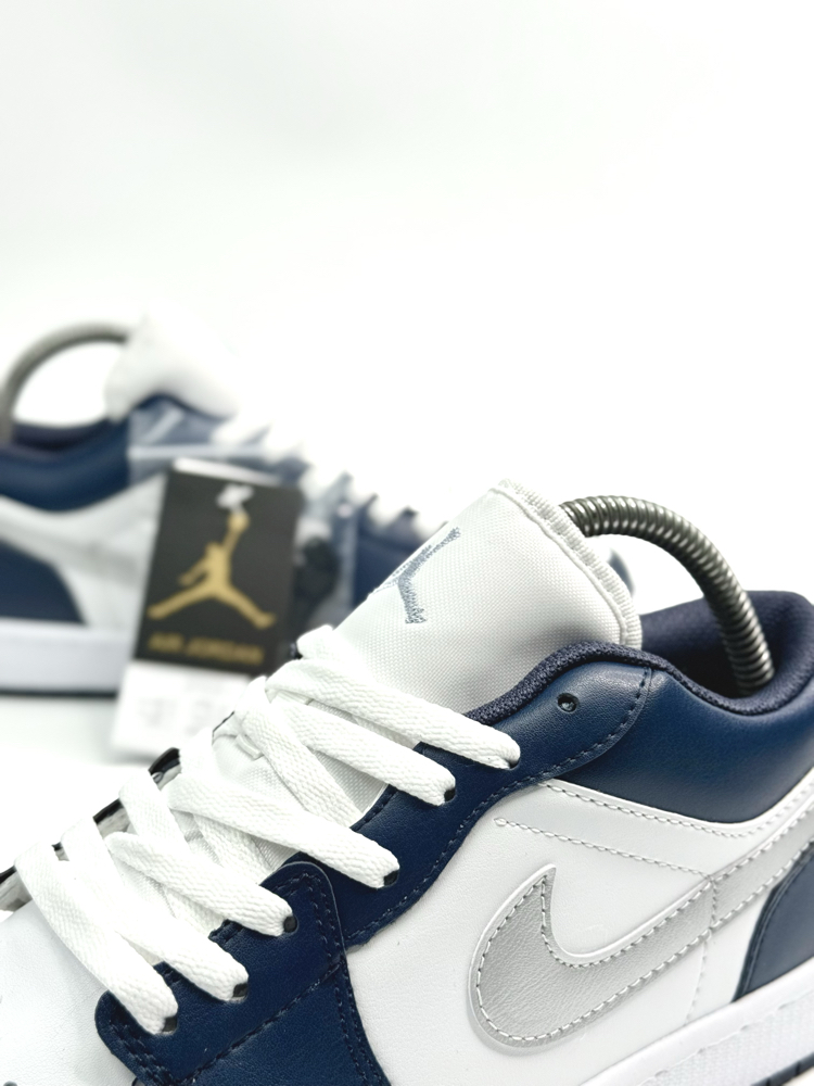NIKE AIR JORDAN 1 LOW WOLF GREY MIDNIGHT NAVY