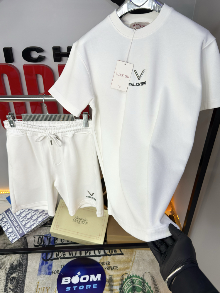 VALENTİNO PREMIUM LOGO BASKI T-SHIRT ŞORT TAKIM code:00174