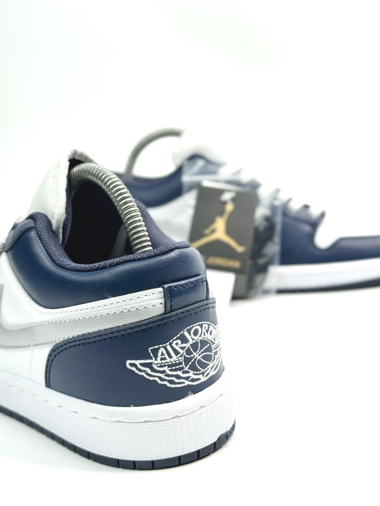 NIKE AIR JORDAN 1 LOW WOLF GREY MIDNIGHT NAVY