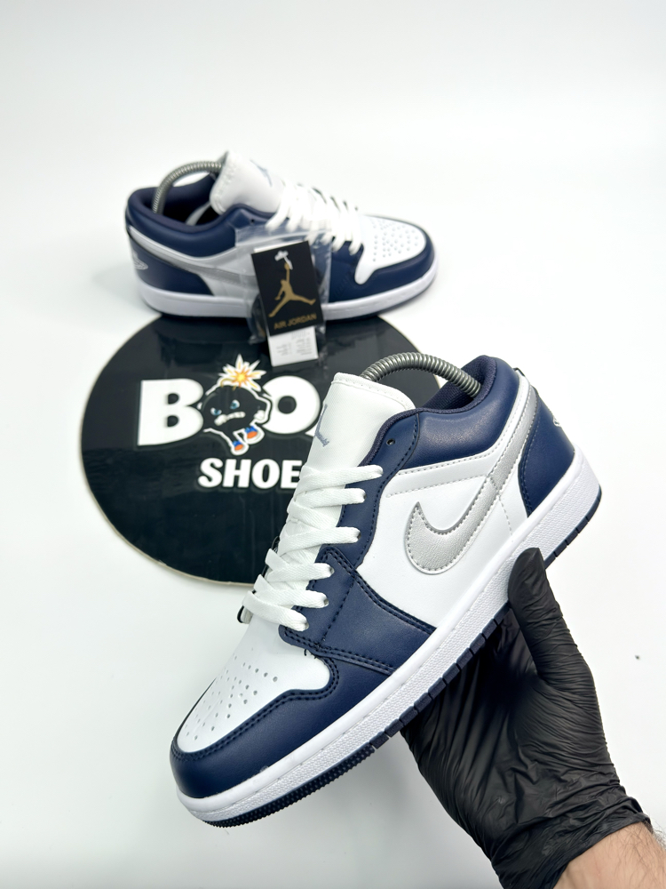 NIKE AIR JORDAN 1 LOW WOLF GREY MIDNIGHT NAVY