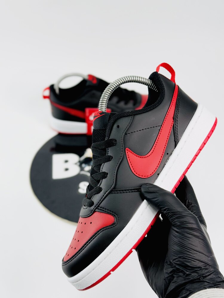 NİKE COURT BOROUGH LOW 2 BLACK-RED