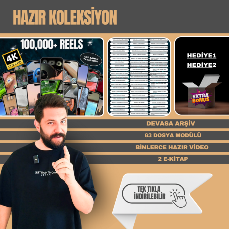 100.000+ Reel Master Kütüphanesi 