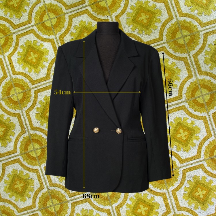 GOLD DÜĞMELİ SİYAH BLAZER
