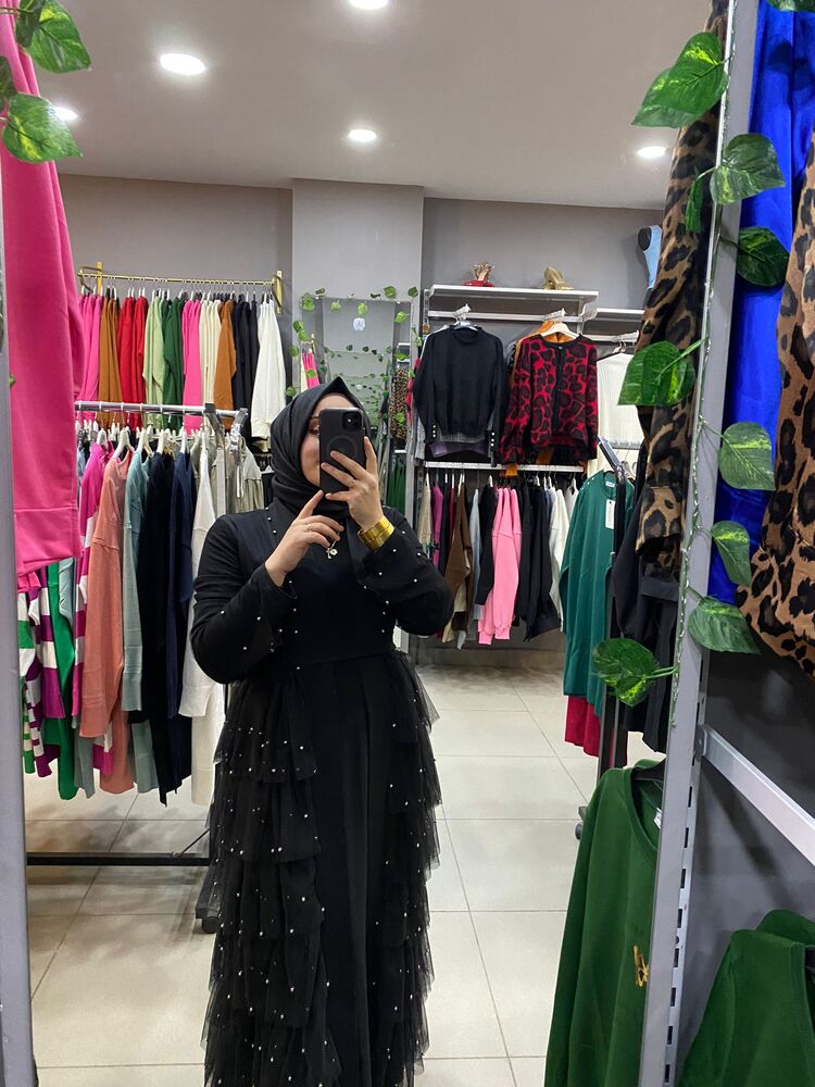 KADIN İNCİLİ ABAYA TAKIM