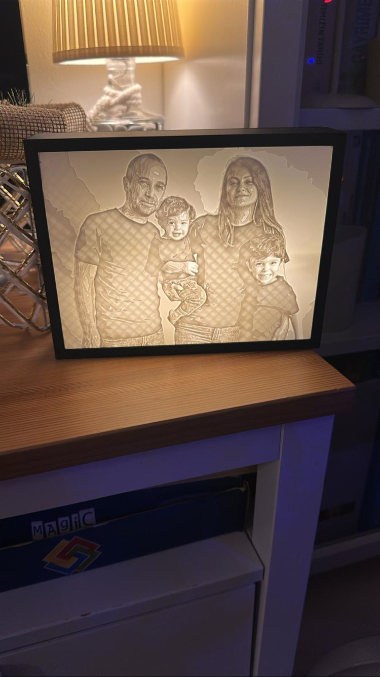 Kişiye özel ışıklı çerçeve 