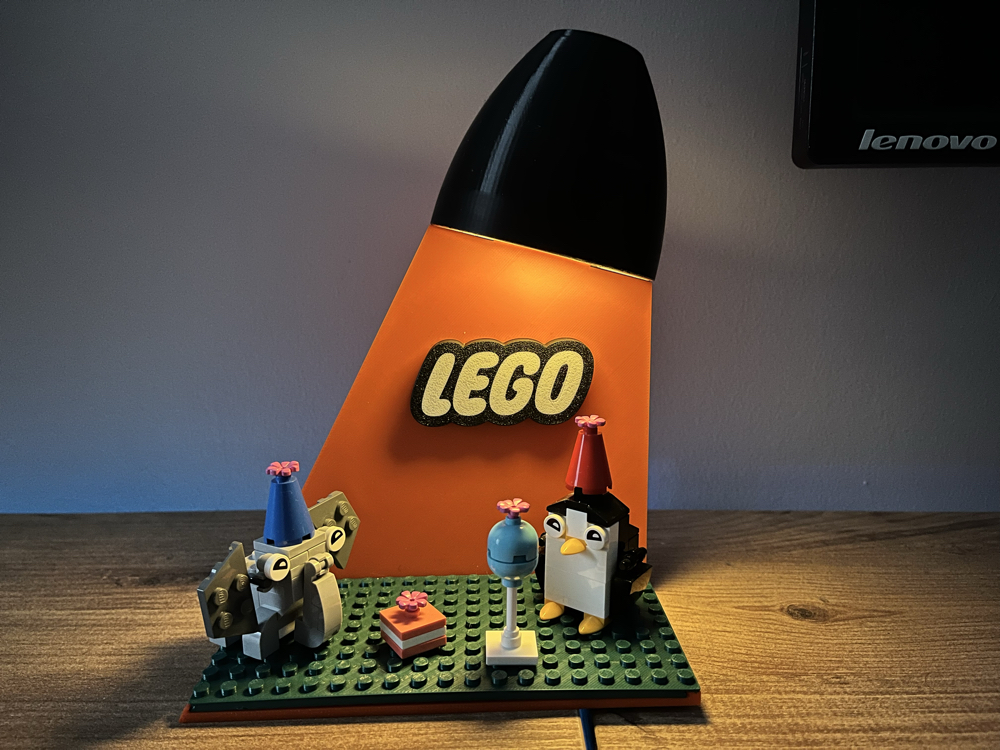 Dekoratif lego ışıklı stant