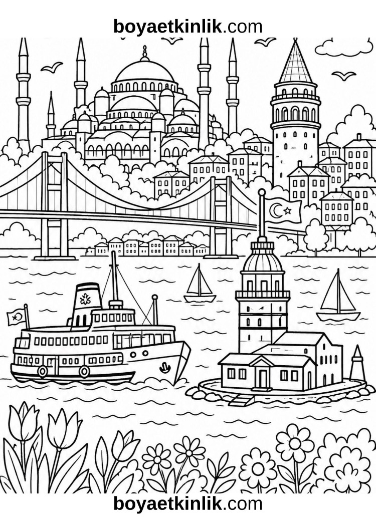 İstanbul Detaylı Boyama