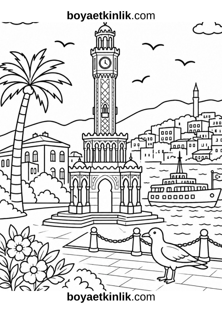 İzmir Detaylı Boyama