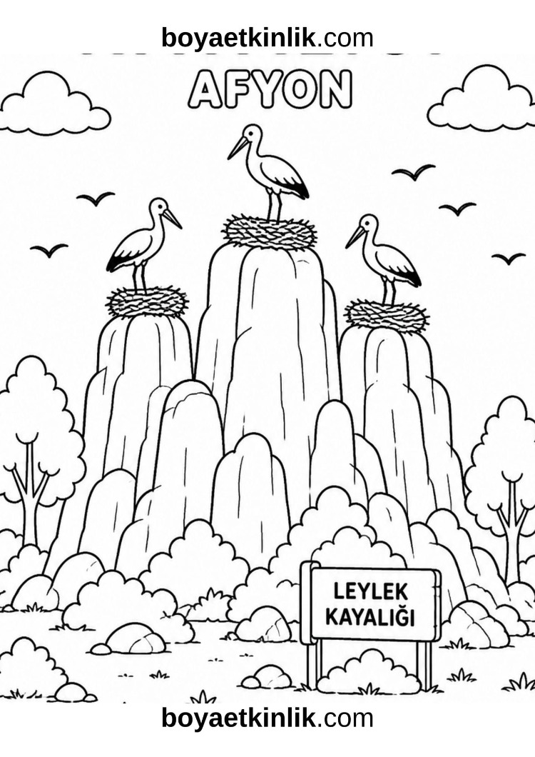Afyon Leylek Kayalığı Boyama