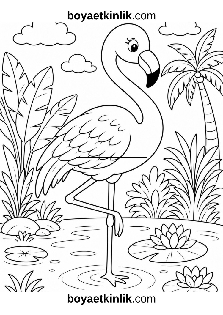 Flamingo Detaylı Boyama