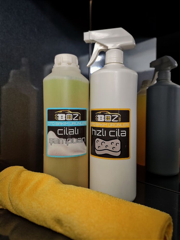 Hızlı Cila (1000ml) + Cilalı Şampuan (1000ml) + Kadife Kurulama Bezi