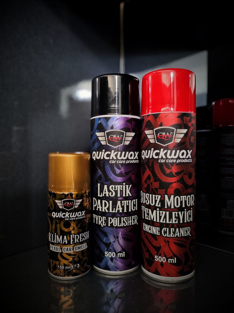Susuz Motor Temizleyici + Sprey Lastik Parlatıcı + Klima Koku Giderici