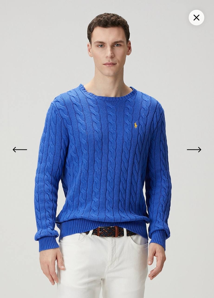 Polo Ralph Lauren %100 Pamuk Saç Örgü Triko Kazak – Avrupa Kalıp, Nakış Logo, Premium 