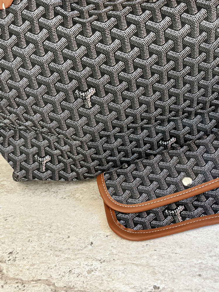 GOYARD VIP ORTA BOY / SİYAH & KAHVE