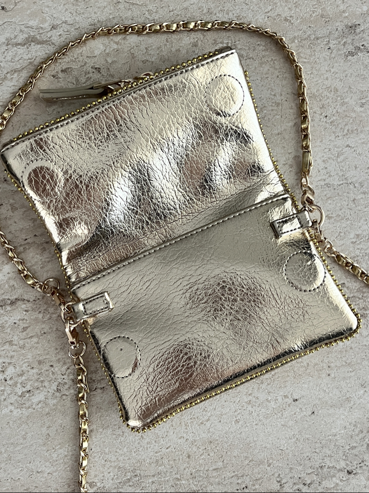 ZADİG VOLTAIRE VIP MINI POUCH GOLD/GİZLİ MIKNATIS