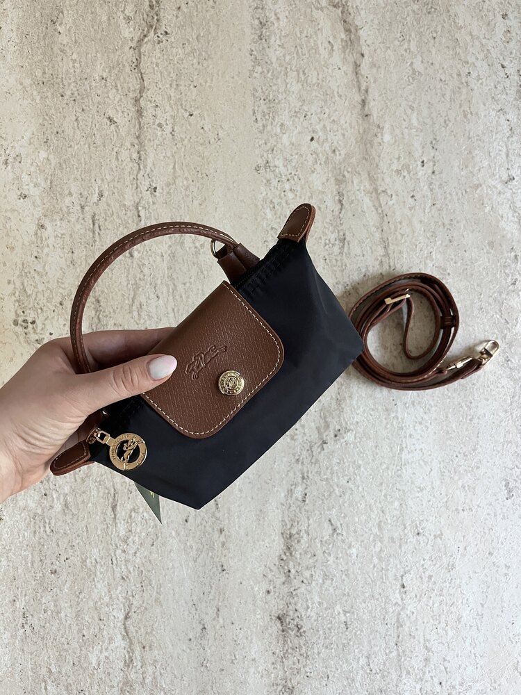 Longchamp Xs Siyah Deri Askı+kayış ile