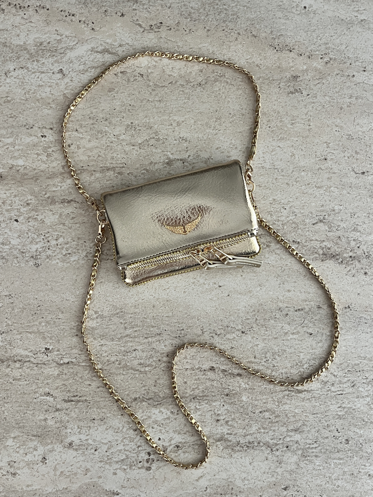 ZADİG VOLTAIRE VIP MINI POUCH GOLD/GİZLİ MIKNATIS