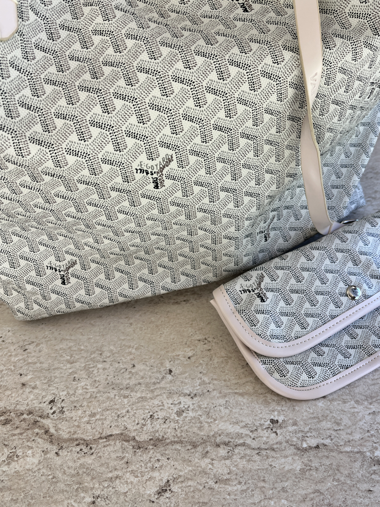 GOYARD VIP ORTA BOY/ KIRIK BEYAZ AÇIK KREM