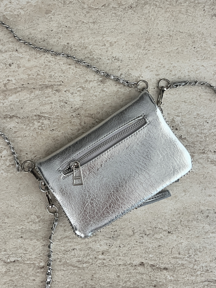 ZADİG VOLTAIRE VIP MINI POUCH SILVER/GİZLİ MIKNATIS