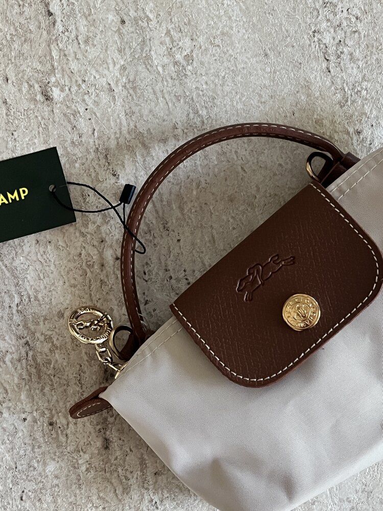 Longchamp Xs Krem Deri Askı+Kayış ile