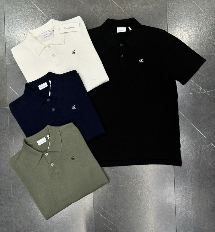 Calvn Klein Siyah Triko Polo Yaka T-Shirt