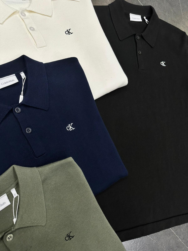 Calvn Klein Siyah Triko Polo Yaka T-Shirt