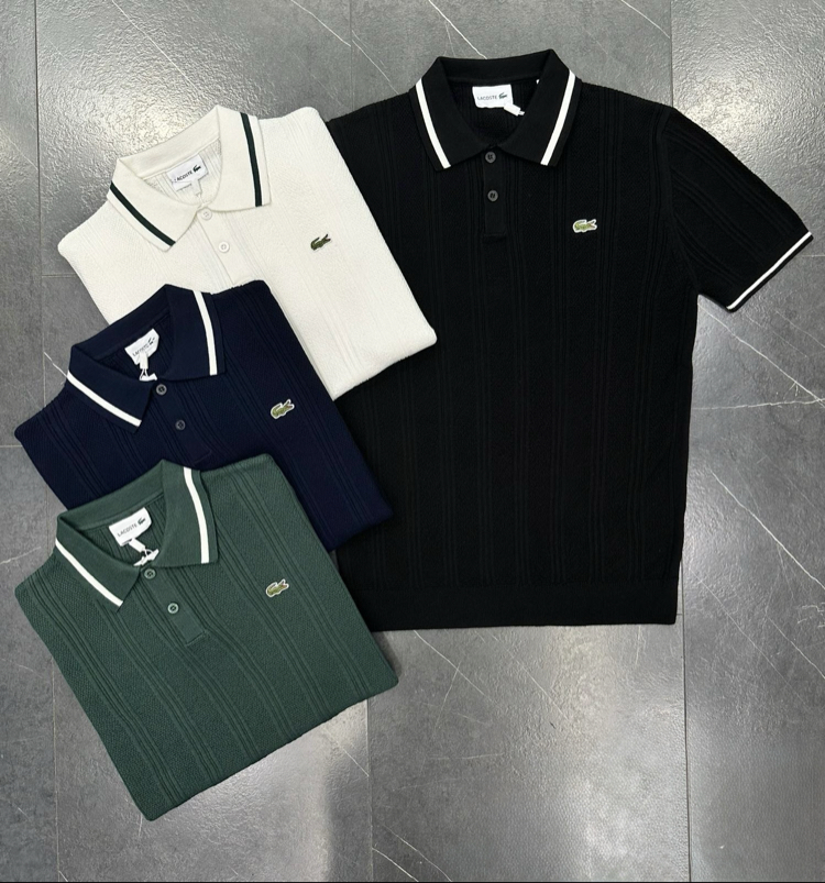 Lcst Beyaz Triko Polo Yaka T-Shirt