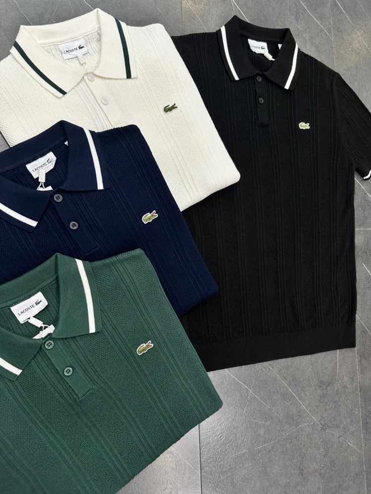 Lcst Beyaz Triko Polo Yaka T-Shirt