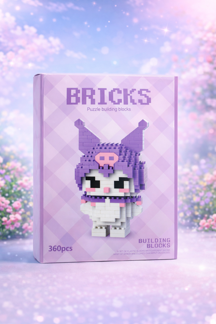 Büyük Boy Kuromi Bricks  - Mor