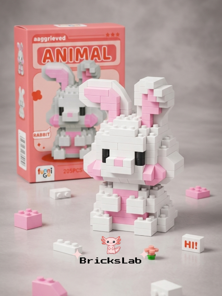 Sevimli Tavşan Bricks Yapım Seti