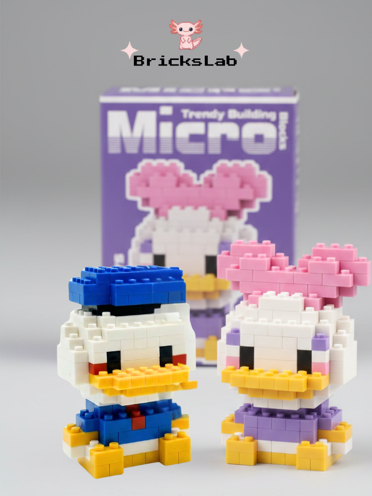 Bebek Donald & Daisy Duck Mini Figür Seti 3D Puzzle – Mini İkili Yapı Oyuncağı