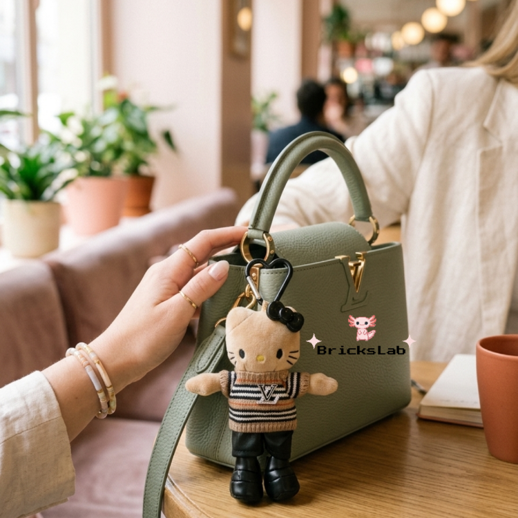 Hello Kitty Peluş Anahtarlık – Mocha Luxe